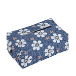 Flower Denim Jeans Pattern Print Rectangle Tissue Box Cover