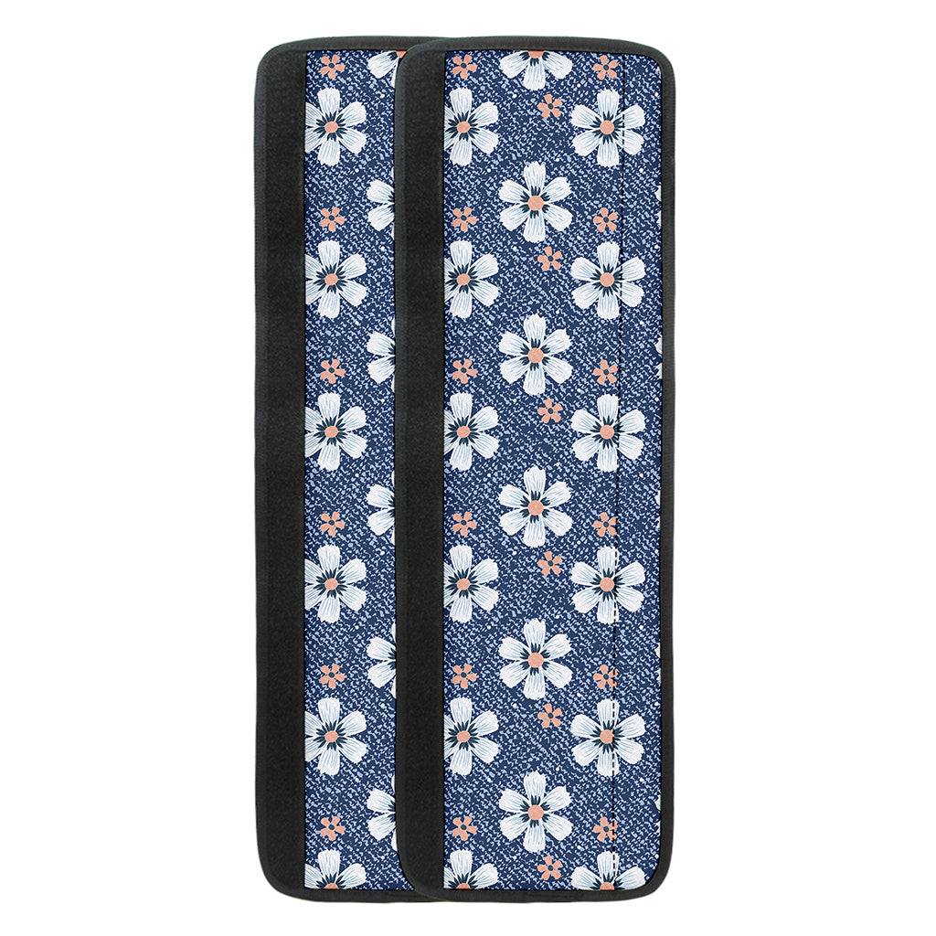 Flower Denim Jeans Pattern Print Refrigerator Handle Covers