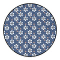 Flower Denim Jeans Pattern Print Round Floor Mat