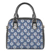 Flower Denim Jeans Pattern Print Shoulder Handbag