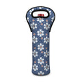 Flower Denim Jeans Pattern Print Single Neoprene Wine Tote