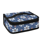 Flower Denim Jeans Pattern Print Small Lunch Bag