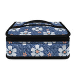 Flower Denim Jeans Pattern Print Small Lunch Bag