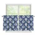 Flower Denim Jeans Pattern Print Tier Curtains
