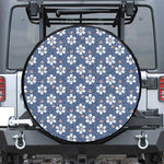 Flower Denim Jeans Pattern Print Tire Cover
