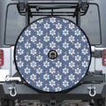 Flower Denim Jeans Pattern Print Tire Cover With Camera Hole