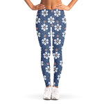 Flower Denim Jeans Pattern Print Women's Leggings