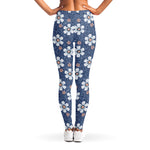 Flower Denim Jeans Pattern Print Women's Leggings