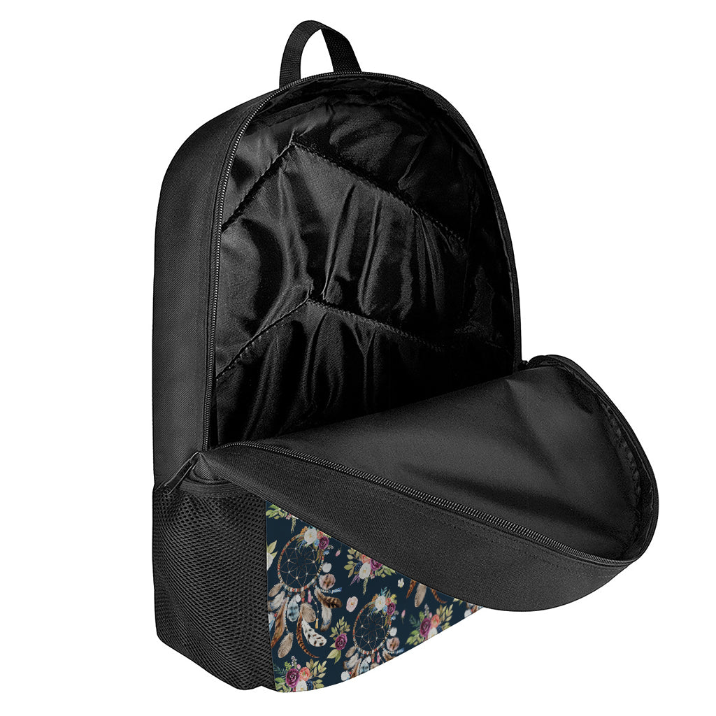 Flower Dream Catcher Pattern Print 17 Inch Backpack