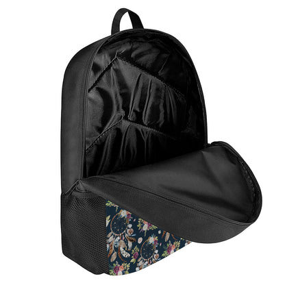 Flower Dream Catcher Pattern Print 17 Inch Backpack