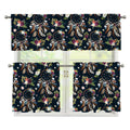 Flower Dream Catcher Pattern Print 3 Piece Kitchen Curtains