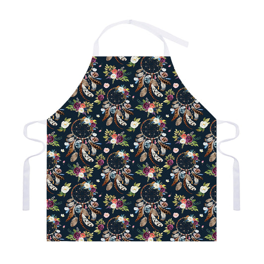 Flower Dream Catcher Pattern Print Adjustable Apron