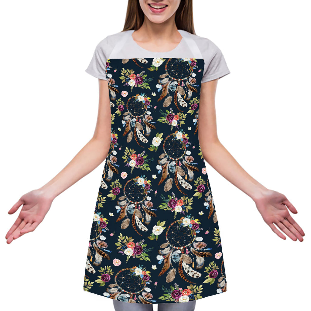 Flower Dream Catcher Pattern Print Adjustable Apron