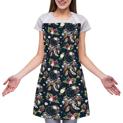 Flower Dream Catcher Pattern Print Adjustable Apron