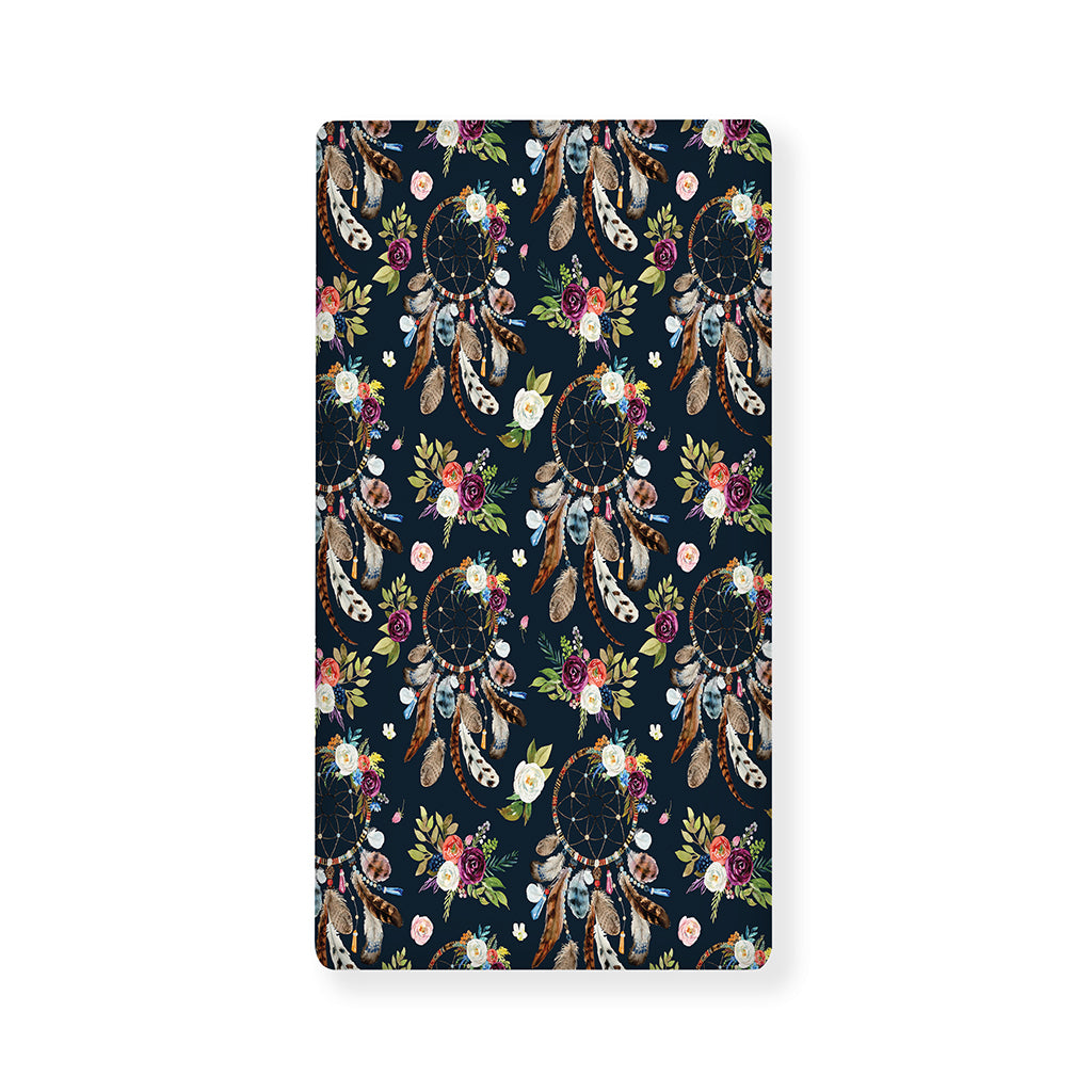 Flower Dream Catcher Pattern Print Baby Crib Sheet
