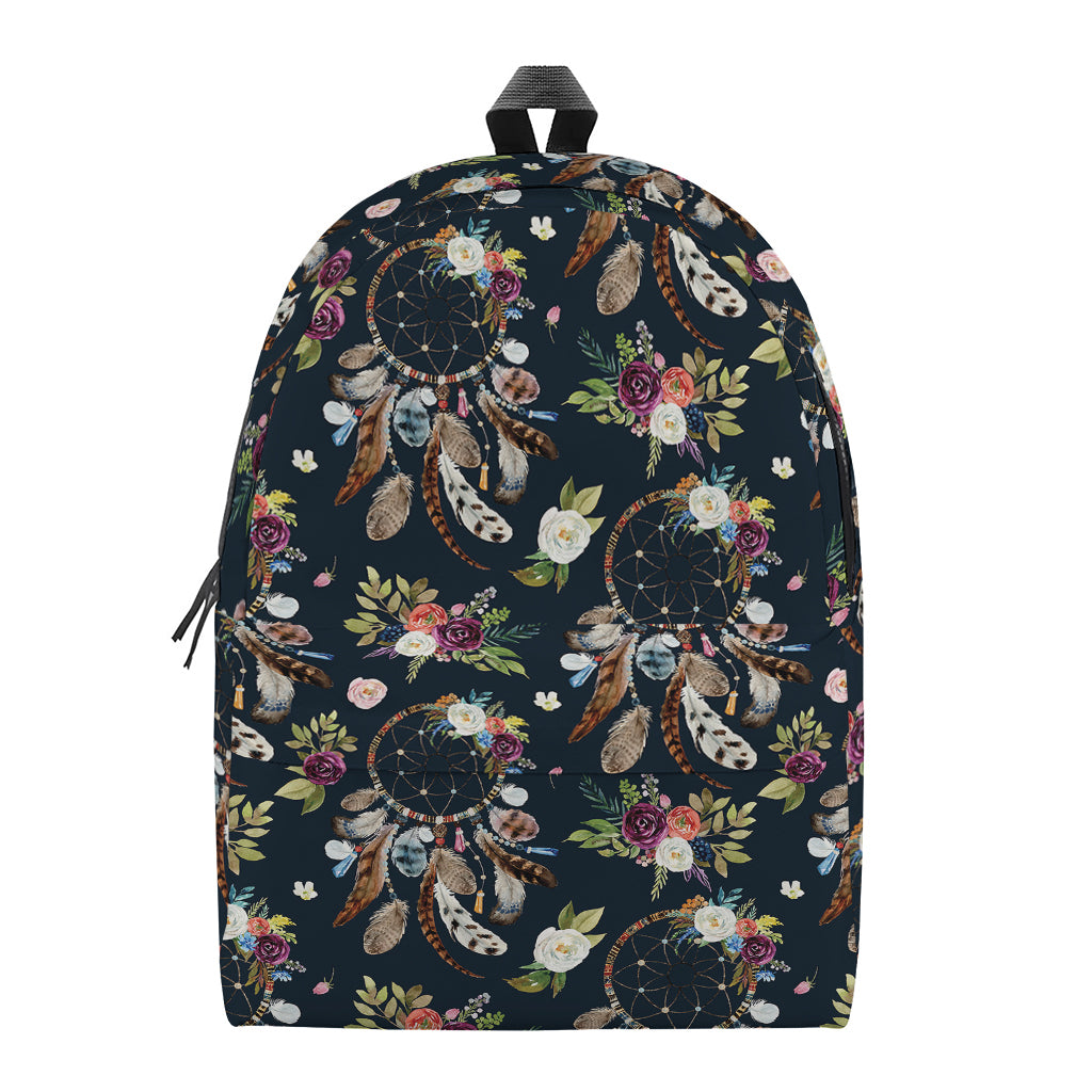 Flower Dream Catcher Pattern Print Backpack
