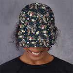 Flower Dream Catcher Pattern Print Baseball Cap