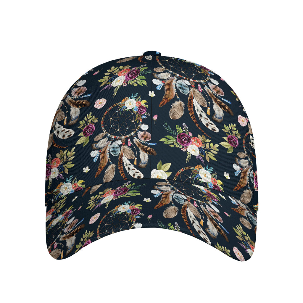 Flower Dream Catcher Pattern Print Baseball Cap