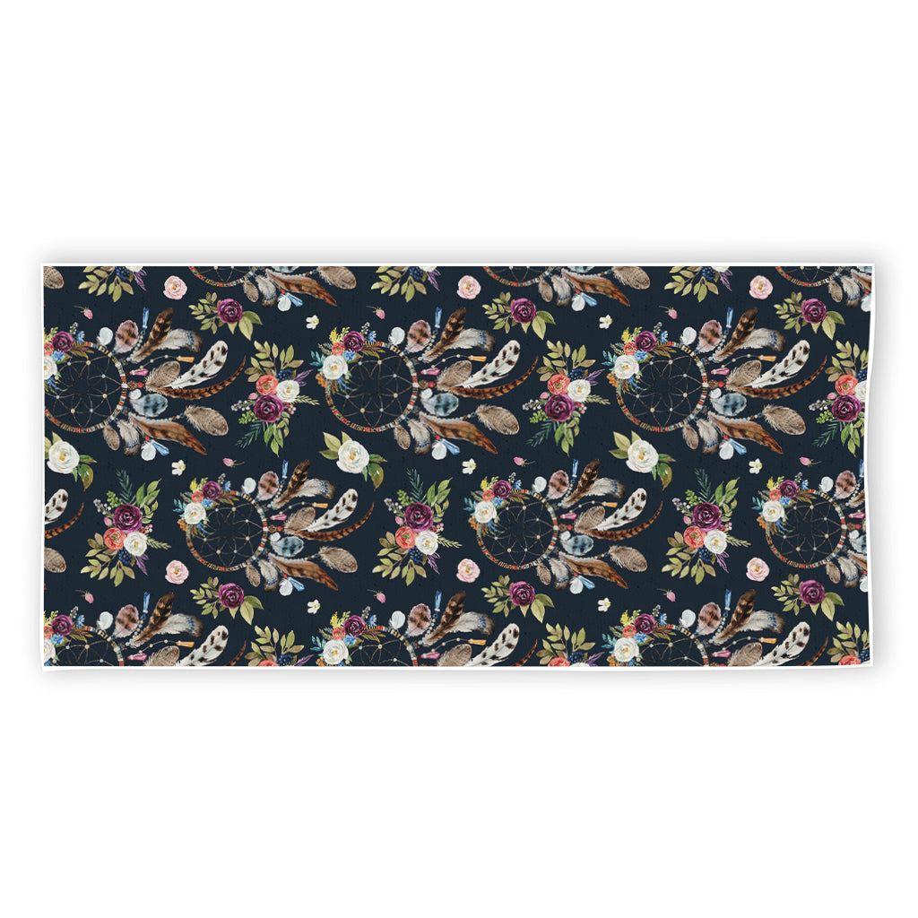 Flower Dream Catcher Pattern Print Beach Towel