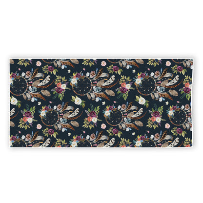 Flower Dream Catcher Pattern Print Beach Towel