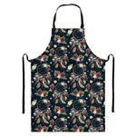 Flower Dream Catcher Pattern Print Bib Apron With Pocket