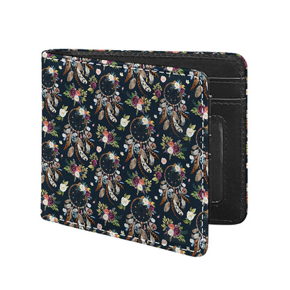 Flower Dream Catcher Pattern Print Bifold Wallet