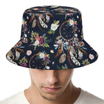Flower Dream Catcher Pattern Print Bucket Hat