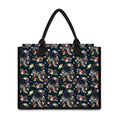 Flower Dream Catcher Pattern Print Canvas Tote Bag
