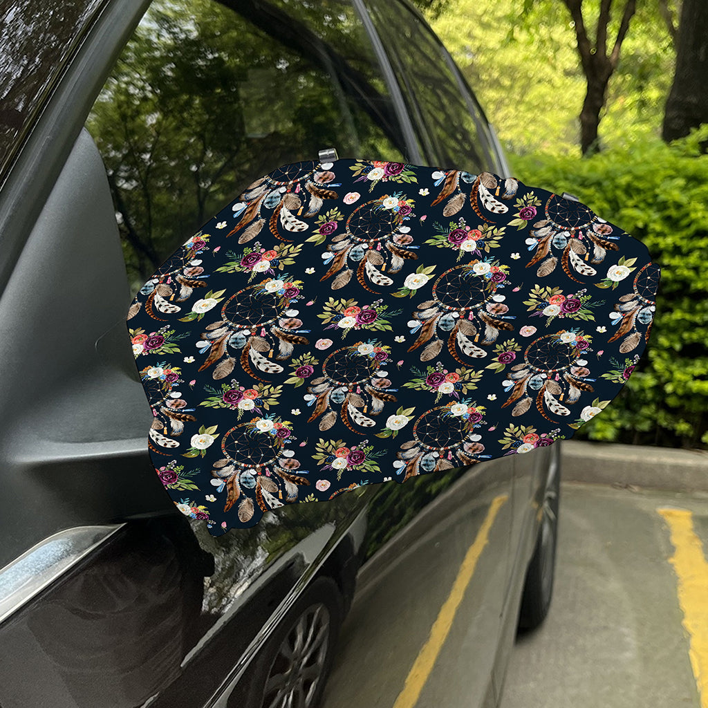 Flower Dream Catcher Pattern Print Car Side Mirror Covers