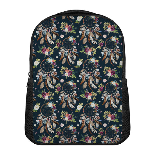 Flower Dream Catcher Pattern Print Casual Backpack