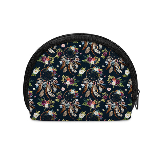 Flower Dream Catcher Pattern Print Coin Purse