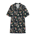 Flower Dream Catcher Pattern Print Cotton Hawaiian Shirt