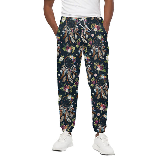 Flower Dream Catcher Pattern Print Cotton Pants
