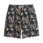 Flower Dream Catcher Pattern Print Cotton Shorts