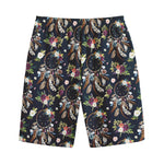 Flower Dream Catcher Pattern Print Cotton Shorts