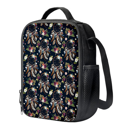Flower Dream Catcher Pattern Print Crossbody Lunch Bag