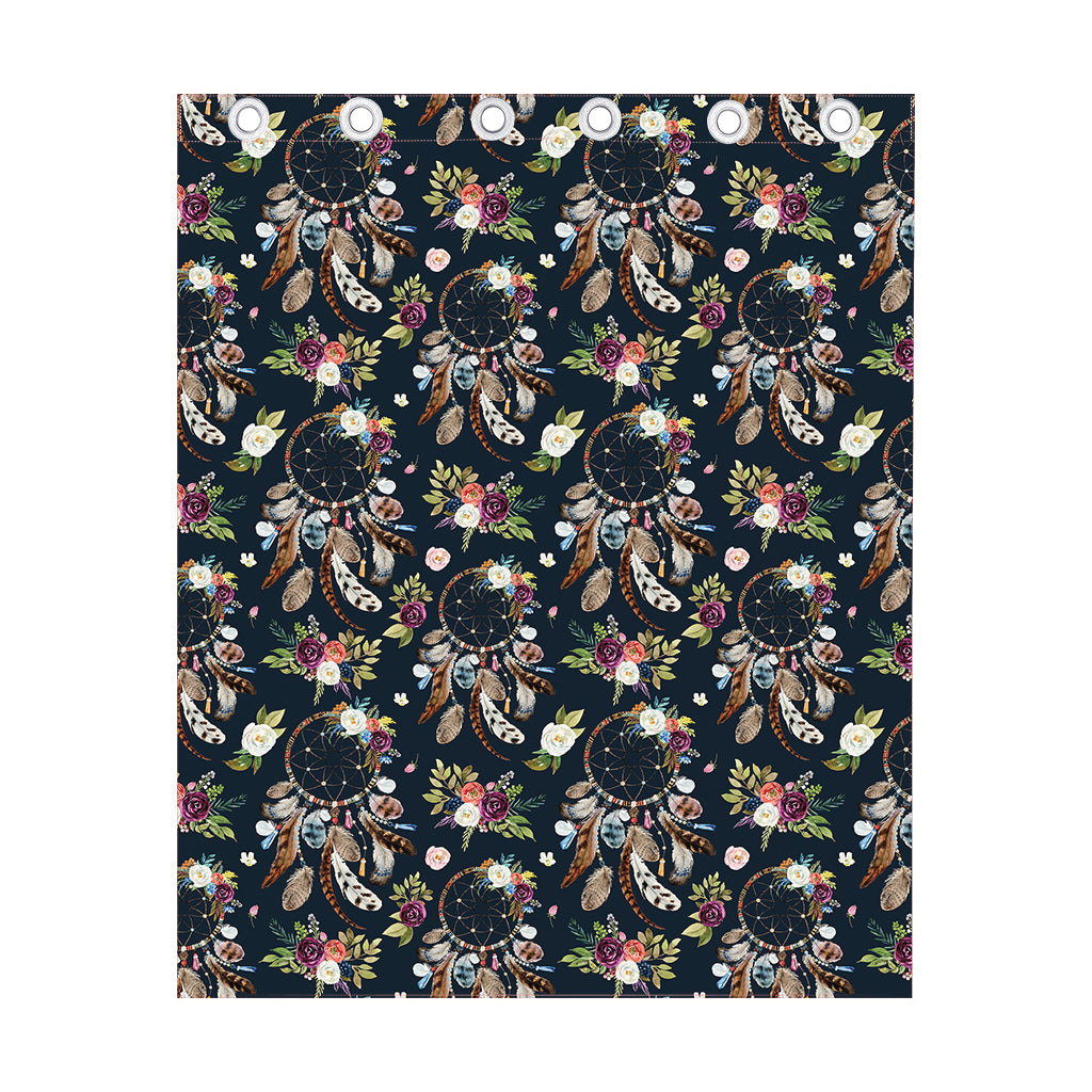 Flower Dream Catcher Pattern Print Curtain