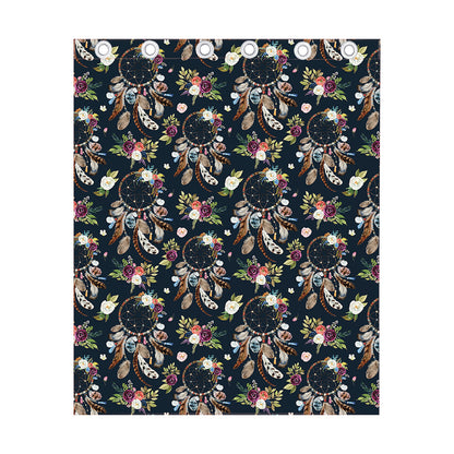Flower Dream Catcher Pattern Print Curtain