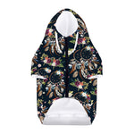 Flower Dream Catcher Pattern Print Dog Zip Up Hoodie