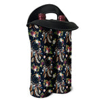 Flower Dream Catcher Pattern Print Double Neoprene Wine Tote