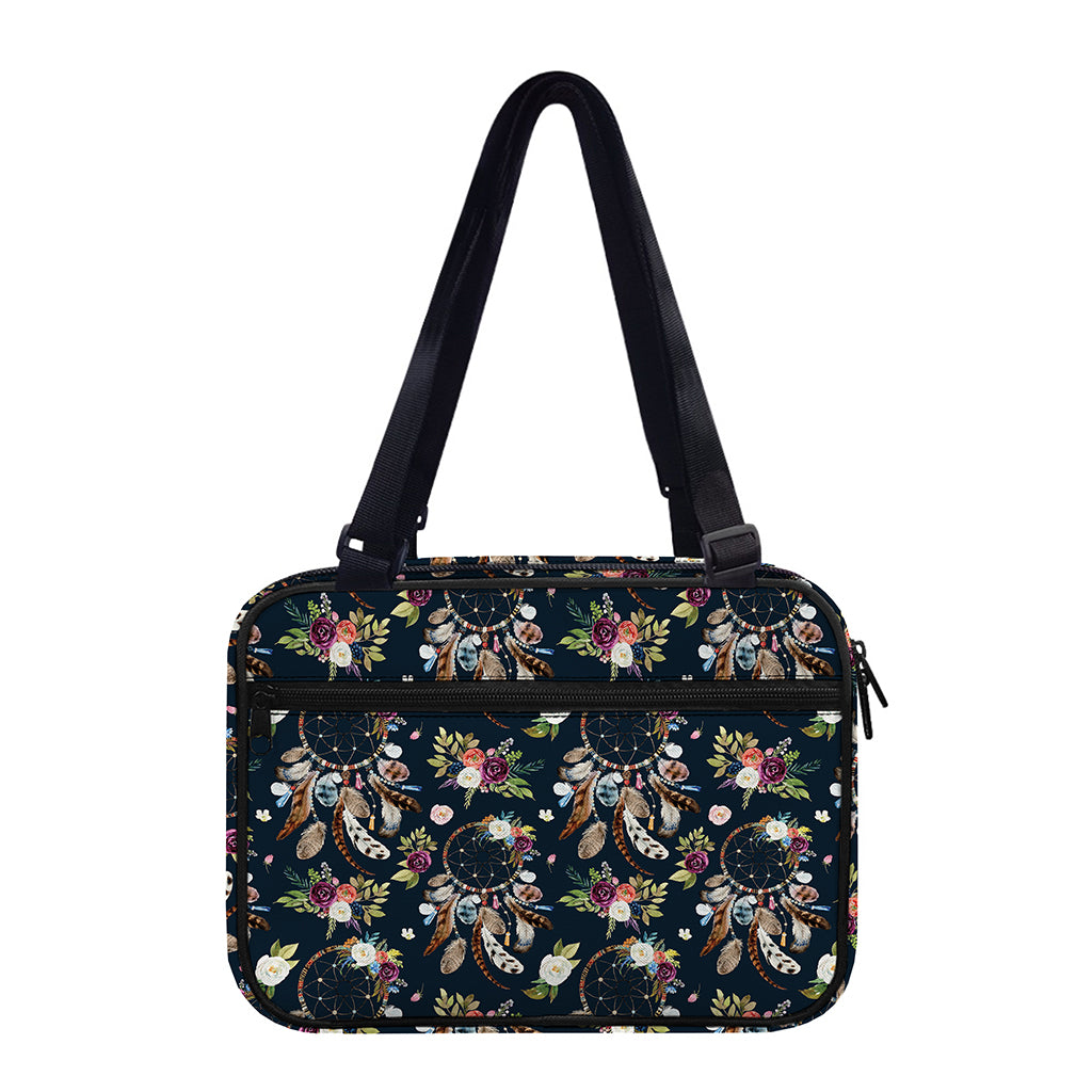 Flower Dream Catcher Pattern Print Double Strap Bible Bag