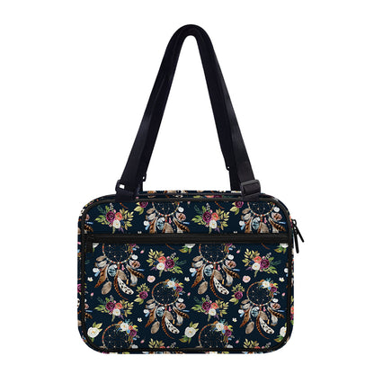 Flower Dream Catcher Pattern Print Double Strap Bible Bag