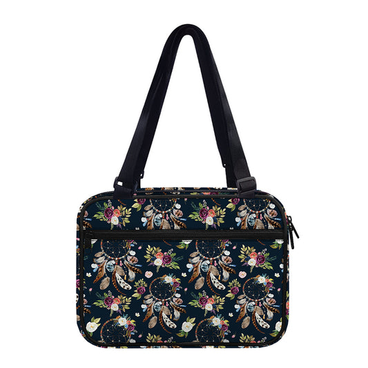 Flower Dream Catcher Pattern Print Double Strap Bible Bag