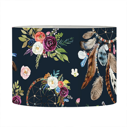 Flower Dream Catcher Pattern Print Drum Lamp Shade