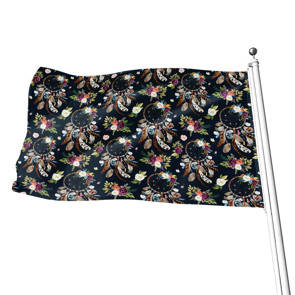 Flower Dream Catcher Pattern Print Flag