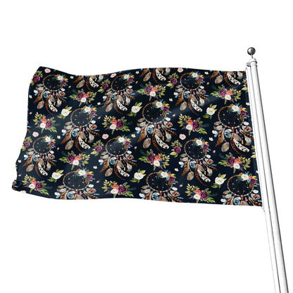Flower Dream Catcher Pattern Print Flag