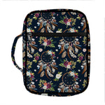 Flower Dream Catcher Pattern Print Front Pocket Bible Bag