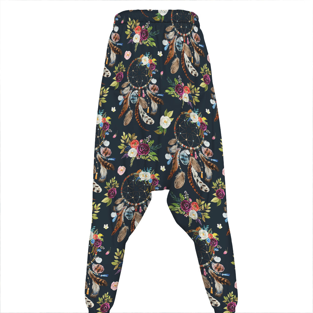 Flower Dream Catcher Pattern Print Hammer Pants