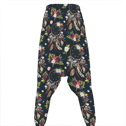 Flower Dream Catcher Pattern Print Hammer Pants
