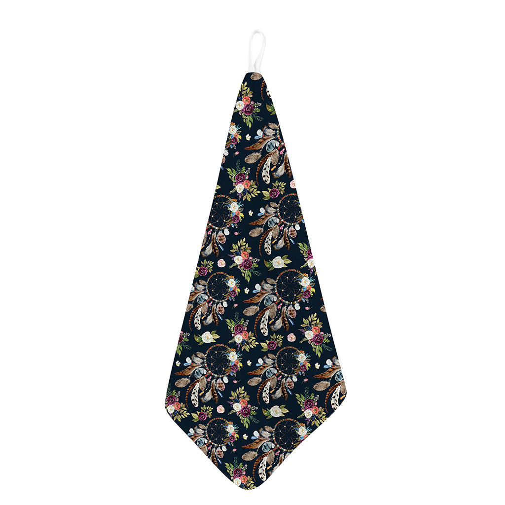 Flower Dream Catcher Pattern Print Hand Towel